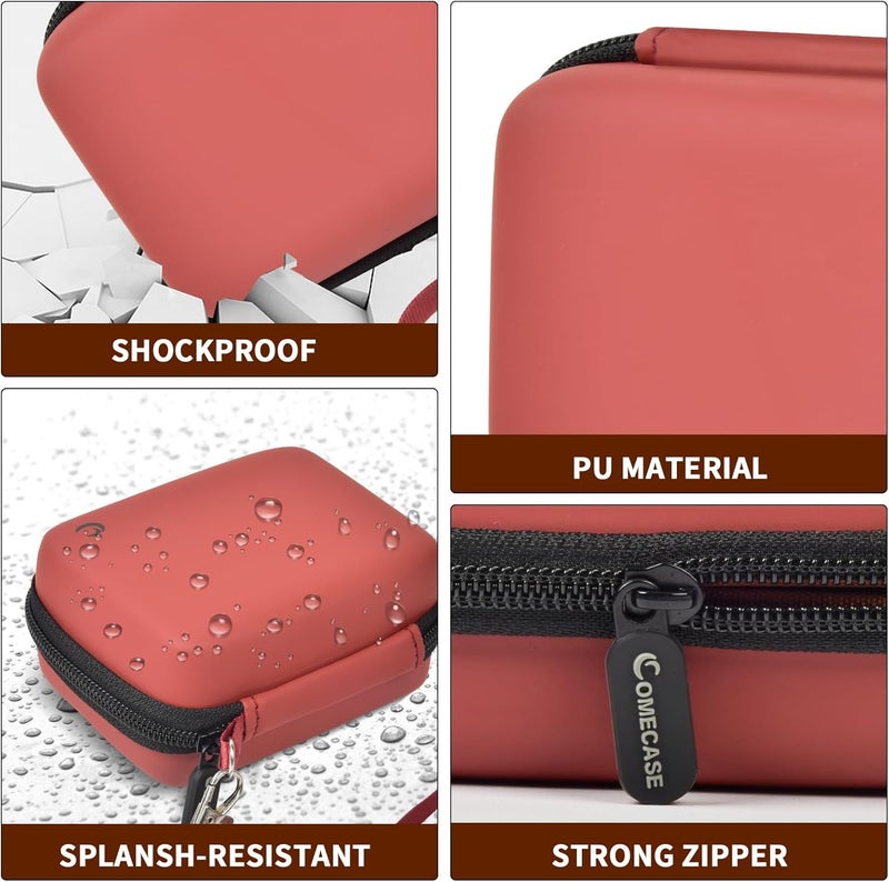 Comecase Carrying & Protective Case for Digital Camera, AbergBest 21 Mega Pixels 2.7" LCD Rechargeable HD/Kodak Pixpro/Canon PowerShot ELPH 180/190 / Sony DSCW800 / DSCW830 Cameras for Travel - Brown - Image 3